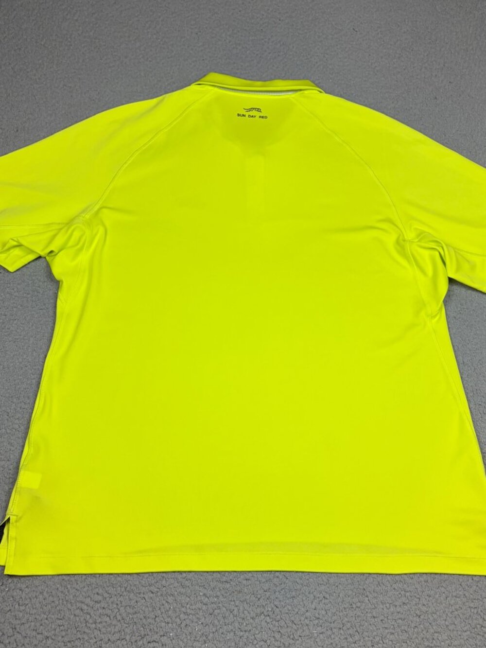 Sun Day Red Polo Mens Size 2XL Yellow Stretch Performance Golf Vibrant NO LOGOS - Picture 6 of 9